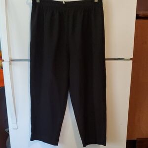 Woman Elastic Waist   Black Pants Size 12